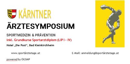 Kärntner Ärztesymposium – Sportmedizin & Prävention 2024