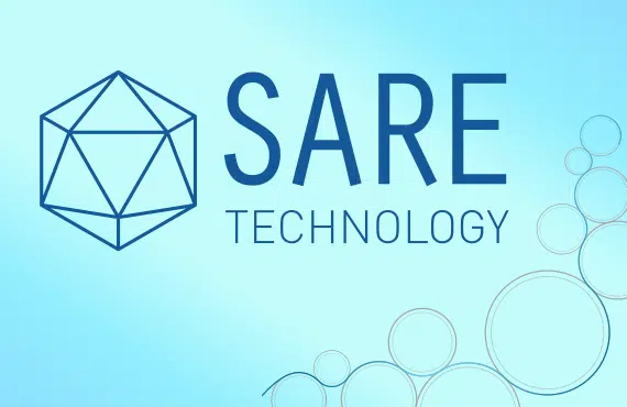 SARE Technology Logo mit Hintergrund