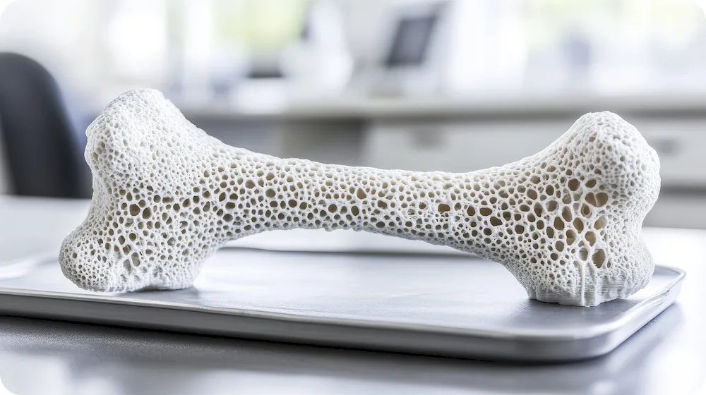 3D-Knochen mit Osteoporose-Struktur