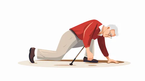 Aufstehübungen - Mann steht auf