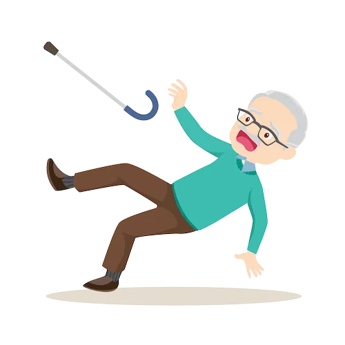 Fallübungen - Mann stürzt