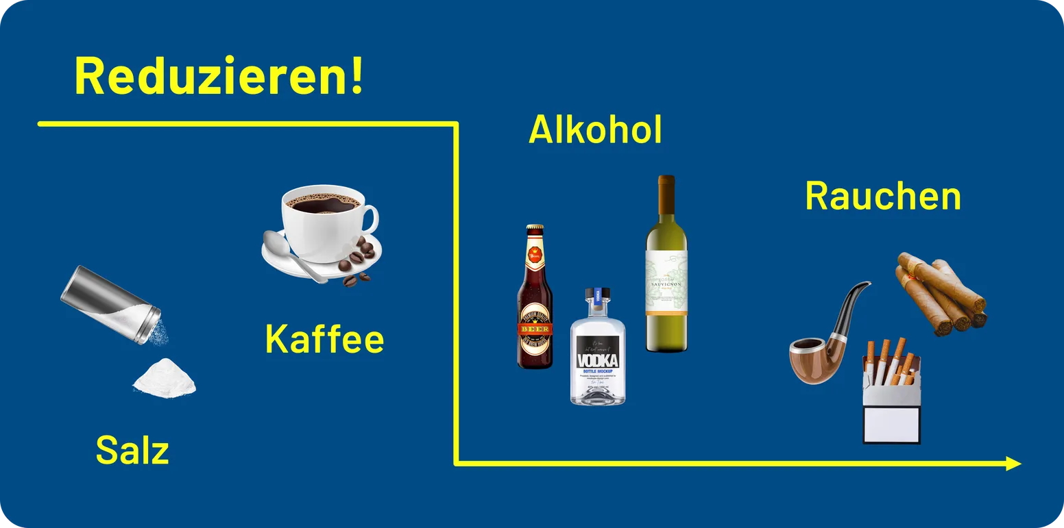 Negative Substanzen bei Osteoporose